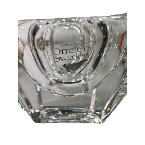 ORREFORS Sweden Crystal Max Cross Votive or Tea Light Candle Holder Anna Ehrner - Picture 5 of 11